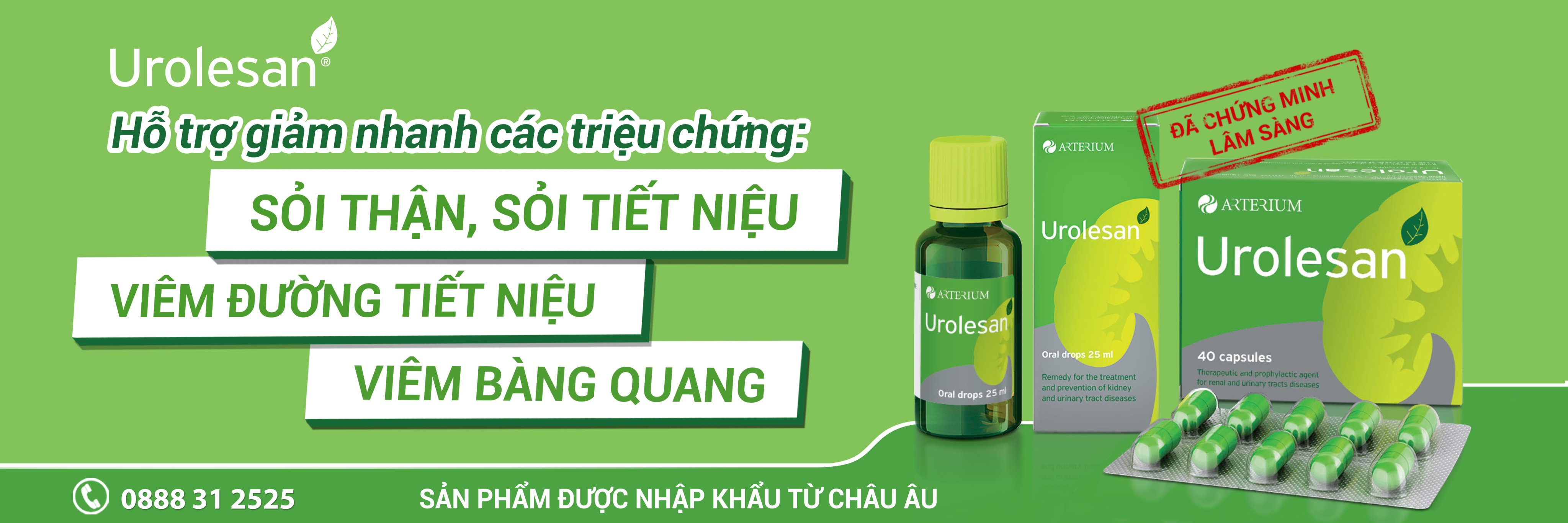 Urolesan- Sản phẩm dành cho người bị sỏi tiết niệu, nhiễm khuẩn tiết niệu